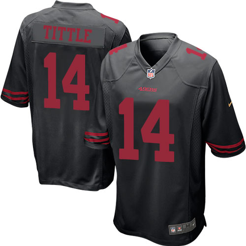 Men's Game Y.A. Tittle Nike Jersey Black Alternate - #14 NFL San Francisco 49ers